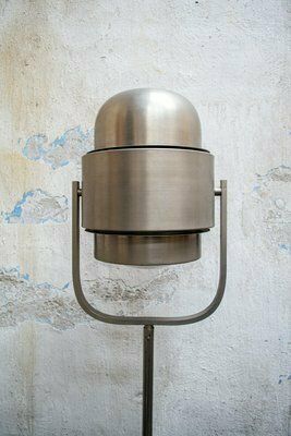 Vloerlamp Met Nikkel En Marmer Van Amedeo Alberini, Ca. Jaren 1960 photo for sale
