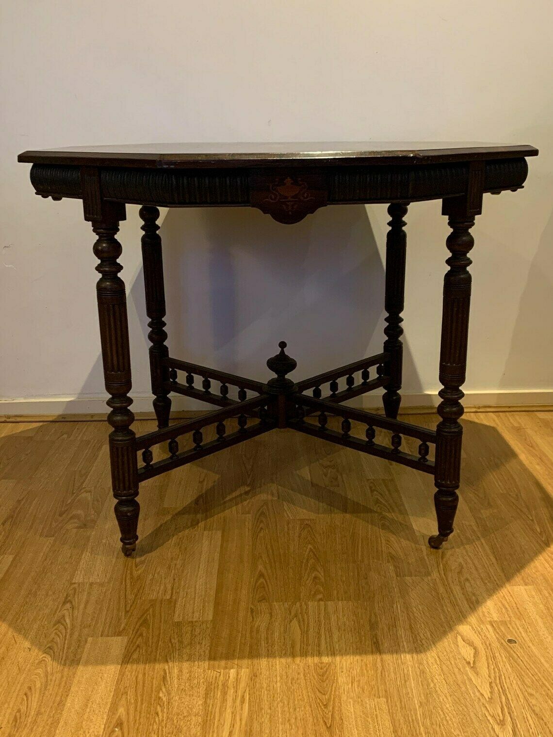 Antique Victorian Rosewood Centre Table With Inlay  Circa 1880's