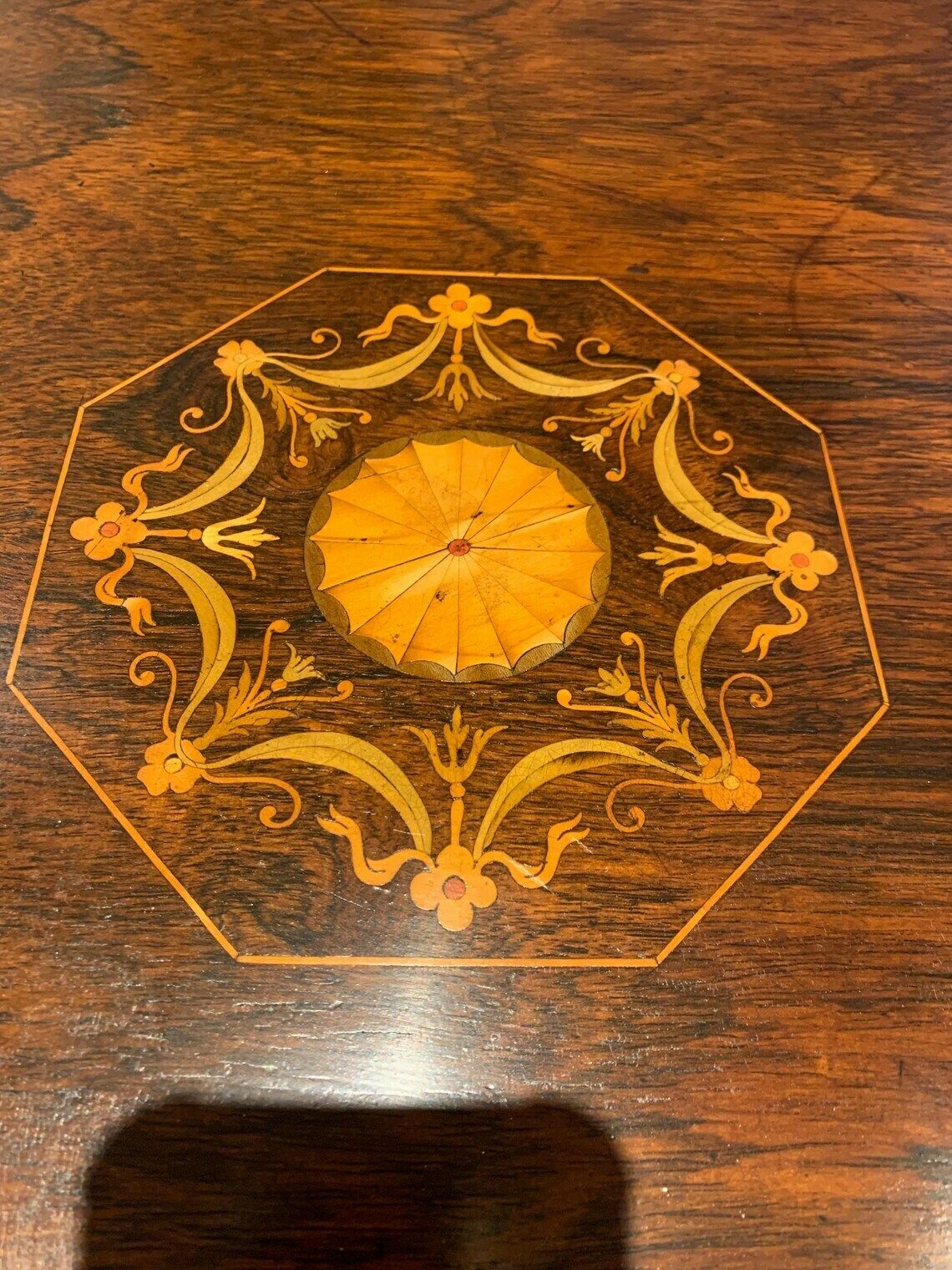 Antique Victorian Rosewood Centre Table With Inlay  Circa 1880's photo 379.0
