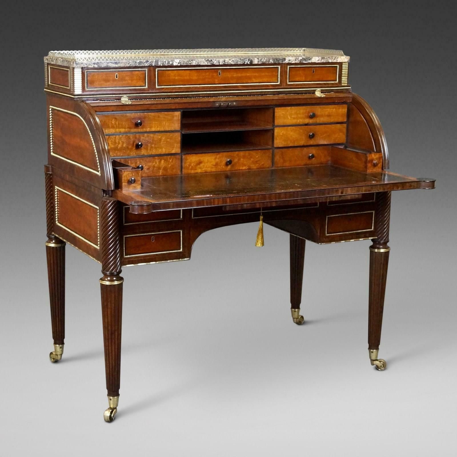 A Superb Cylinder Desk In The Manner Of John Mclean photo furniture