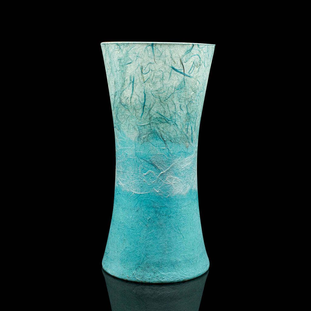 Contemporary Display Vase, English, Art Glass, Flower Sleeve, Straw Silk Finish photo Home Decor