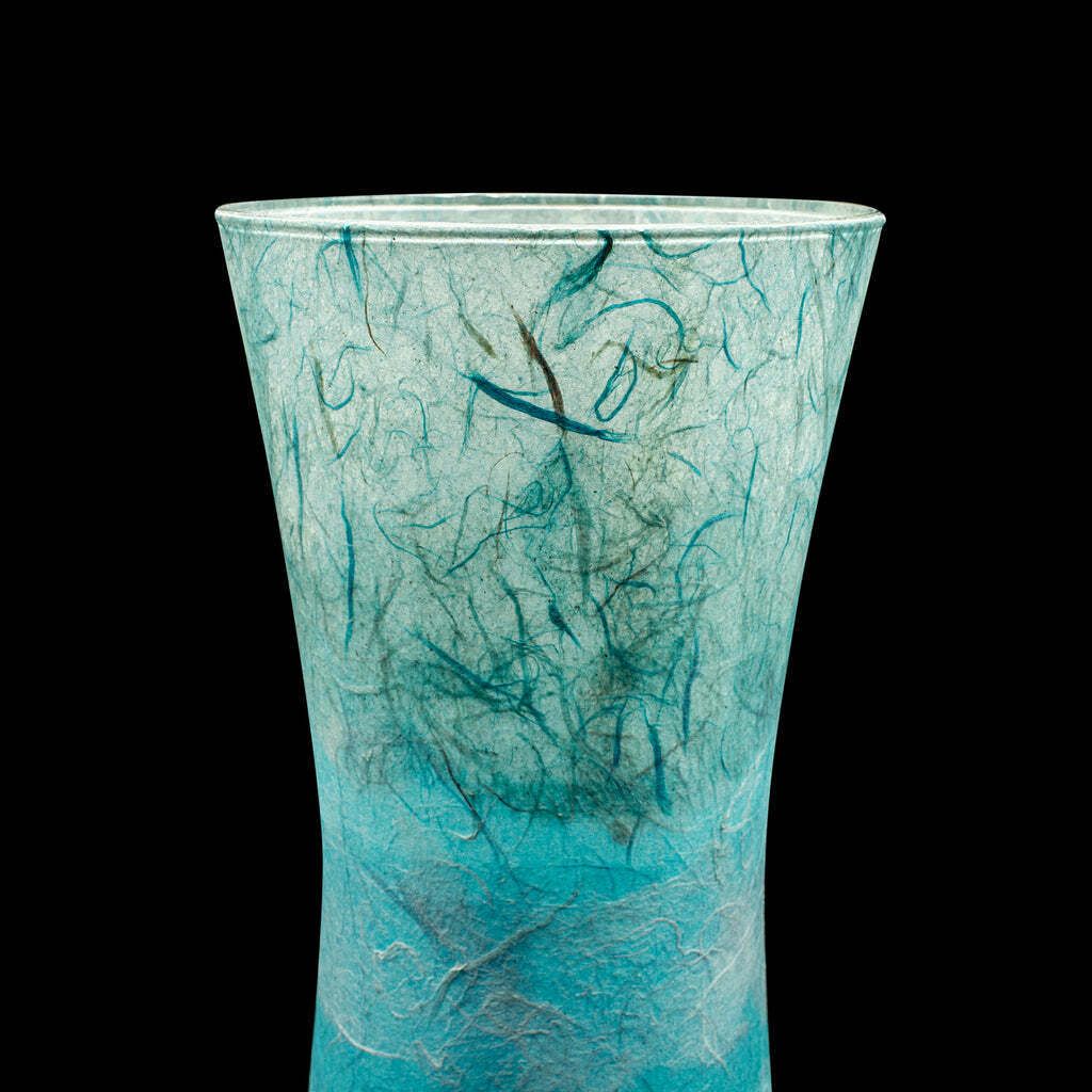 photo for sale Contemporary Display Vase, English, Art Glass, Flower Sleeve, Straw Silk Finish