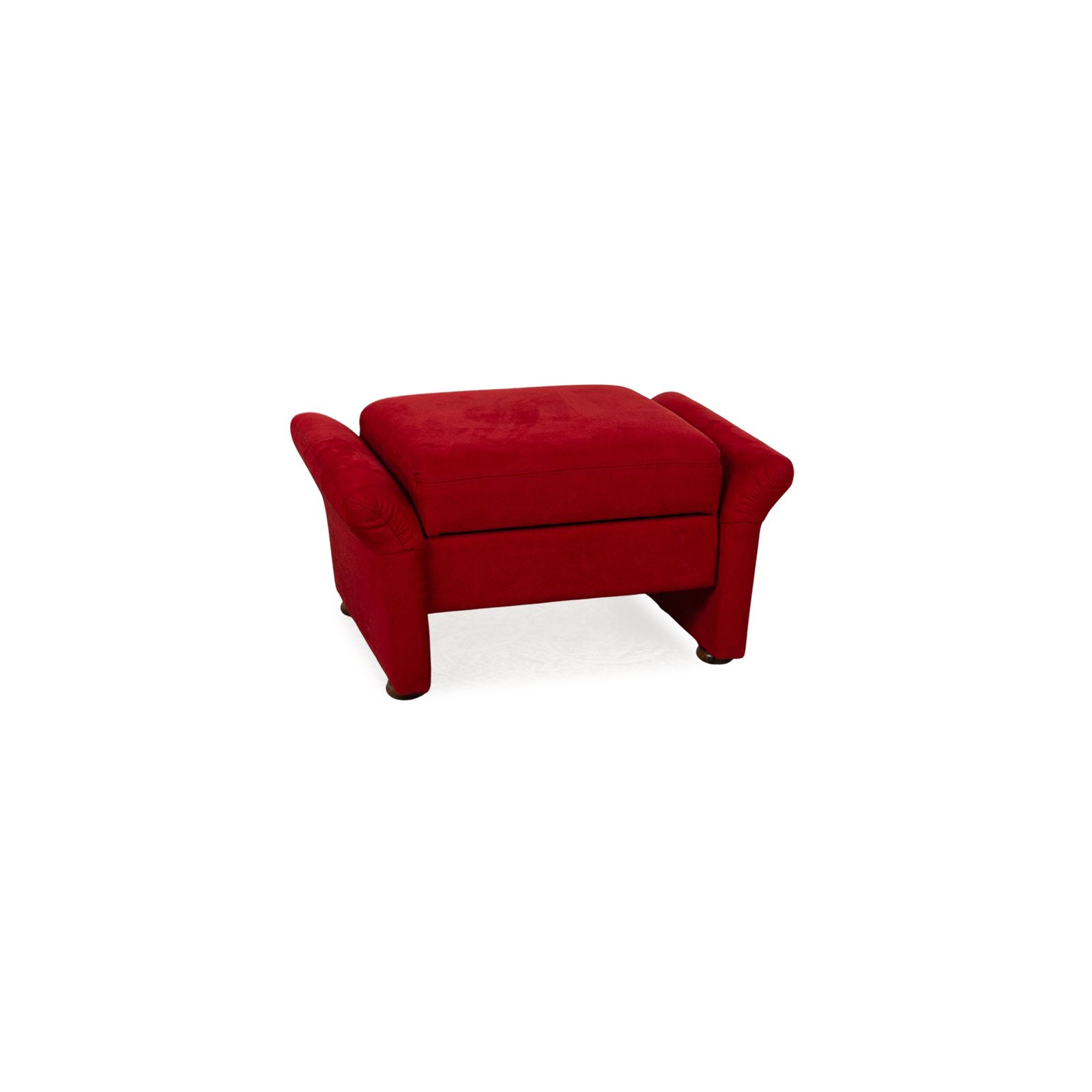 Pouf Himolla en tissu rouge photo 446.0