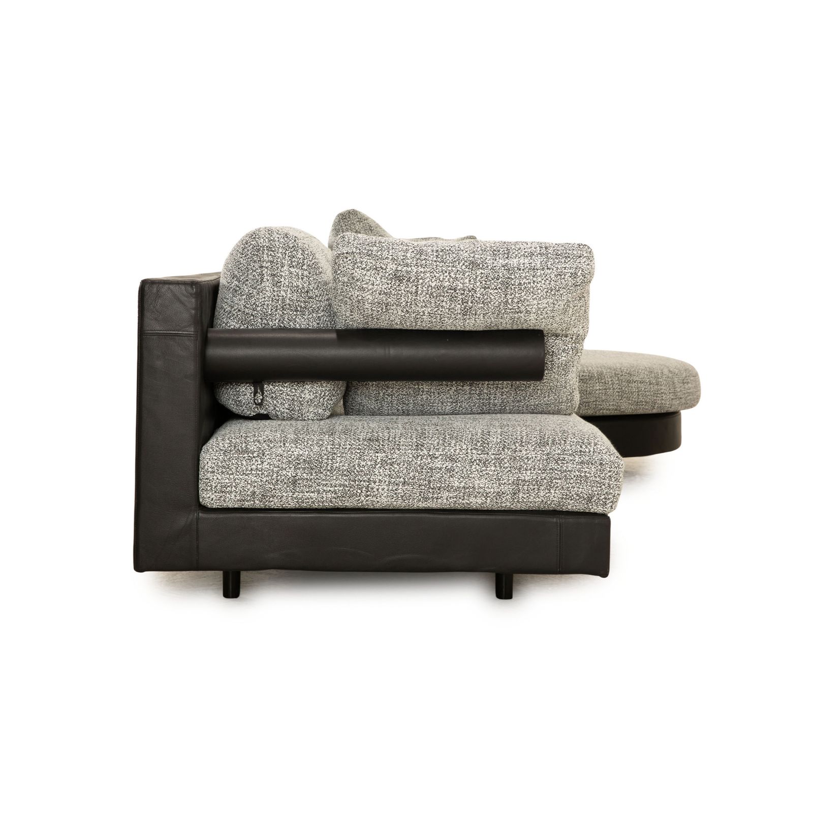 Canapé d'angle B&B Italia Sity en tissu noir et gris, nouvelle housse photo buy
