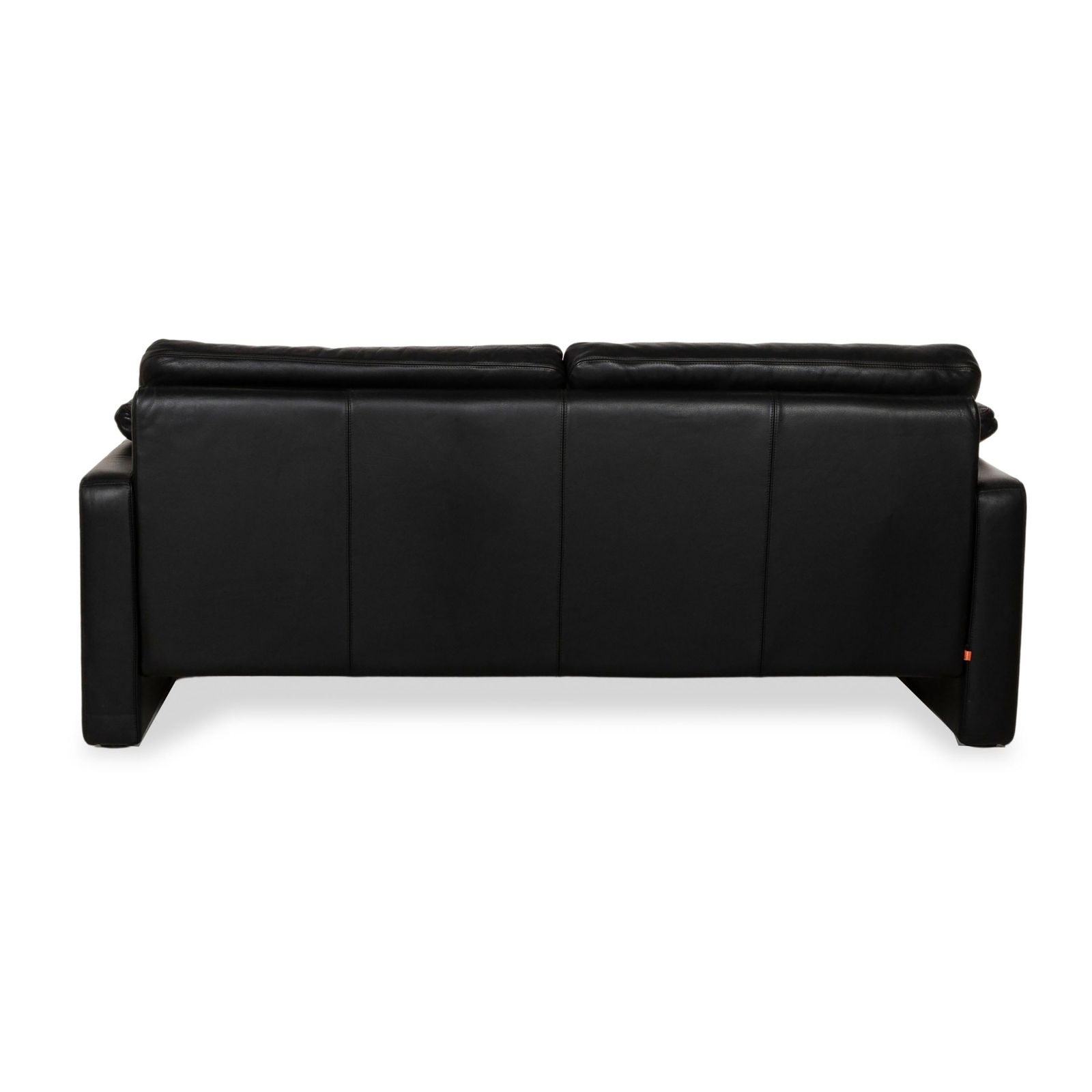 Mobilier Canapé 2 places Cor Conseta en cuir noir photo