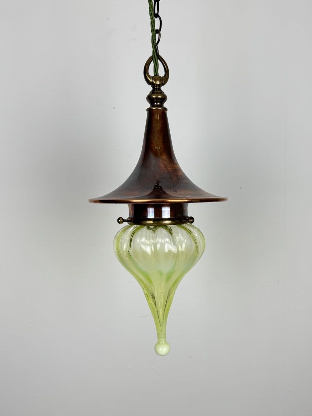 Witch’s Hat – Copper Pendant Light With Teardrop Shade Ashby (51144) photo furniture