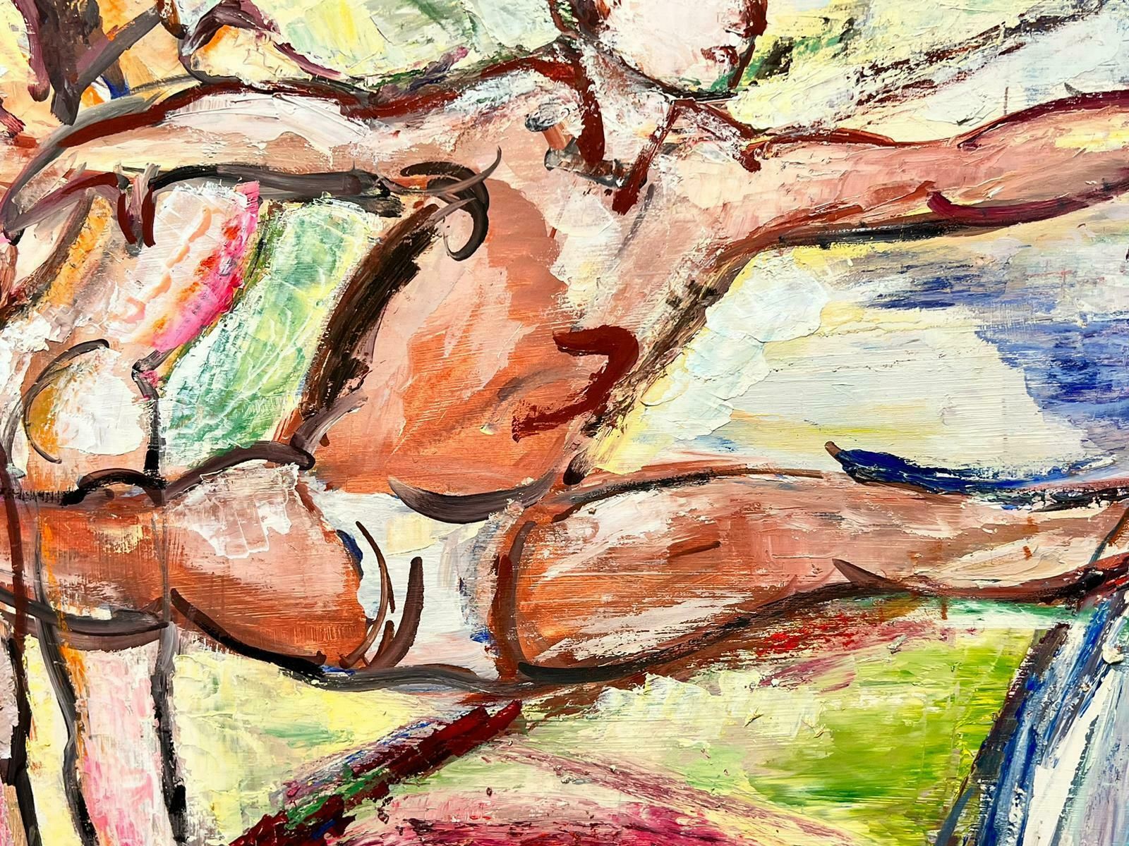 Maria Tort Xirauthe Ballerina Lesson Large Spanish Modernist Original Oil Painting photo vinterior