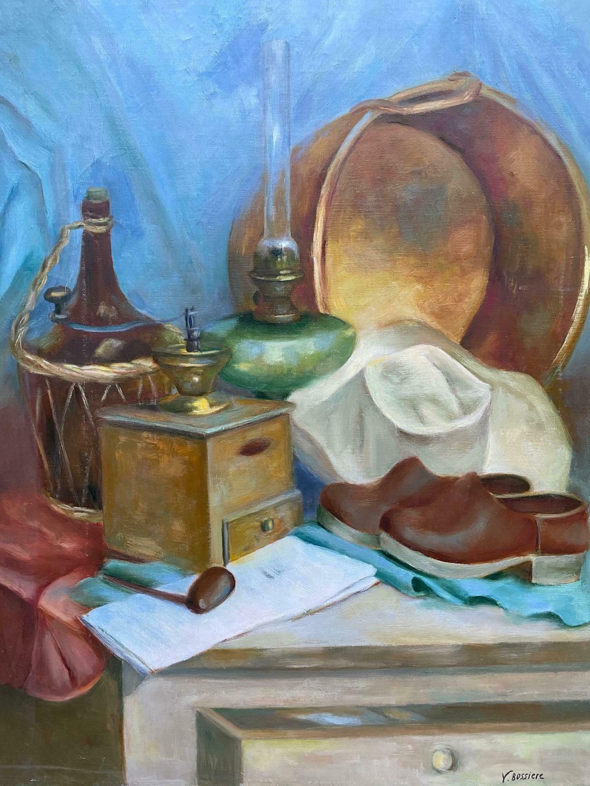 Yvette Bossierelarge Colorful 20th Century French Impressionist Still Life   Eclectic Mix20th Century