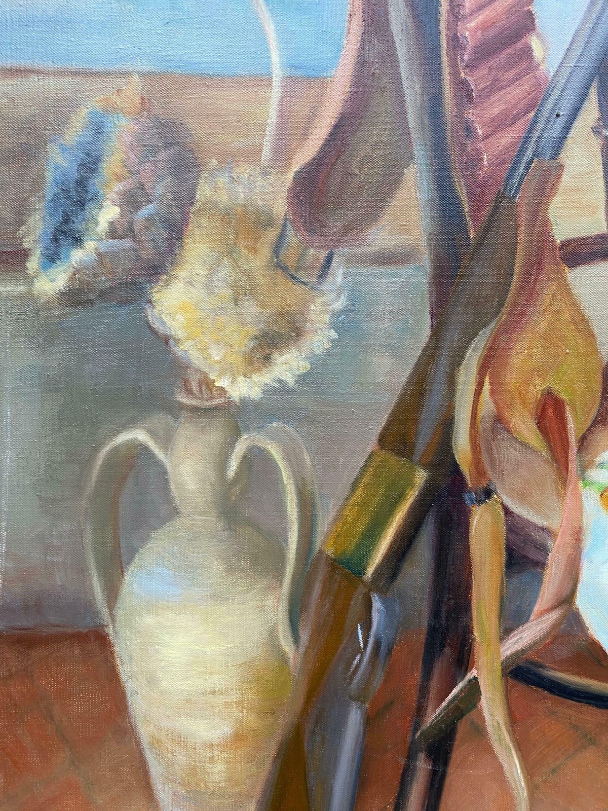 Yvette Bossierelarge 20th Century French Impressionist Oil   The Huntsman's Lot   Rifle20th Century photo 1326.0