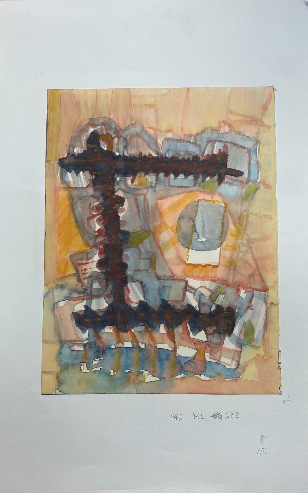 Jacques Coulais (1955 2011)french Expressionist Abstract Original Painting Artists Studio Provenancemid 20th Century