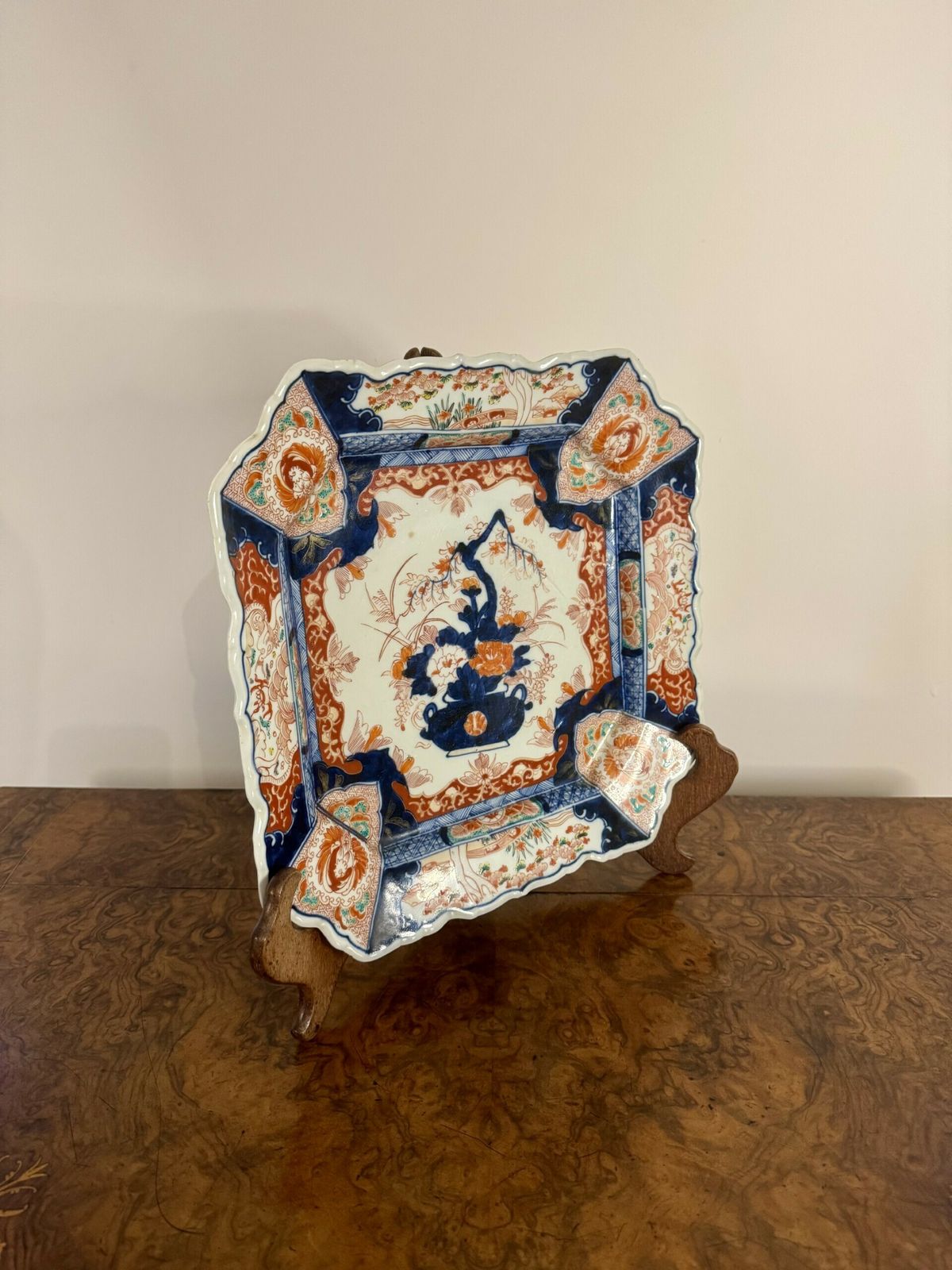 Fantastic Quality Large Antique Japanese Imari Square Plate photo Home Decor