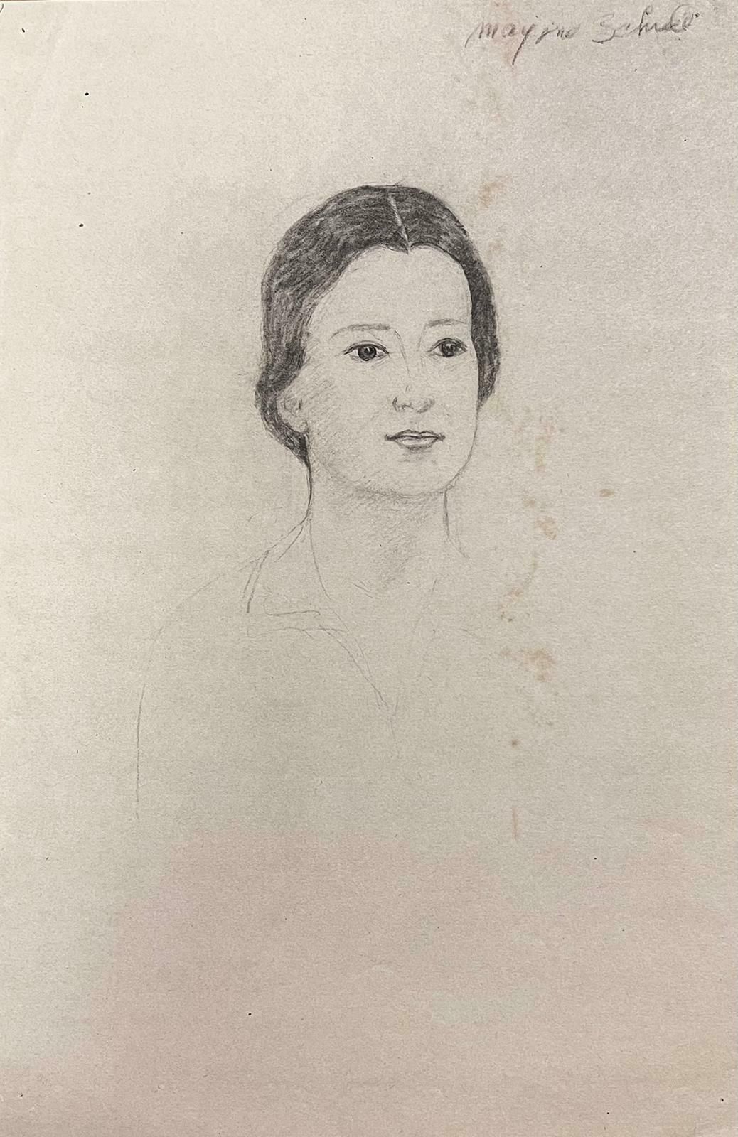 Marjorie Schiele (1913 2008)Elegant Portrait Of Young Lady Paris School Mid 20th Century Listed Artist