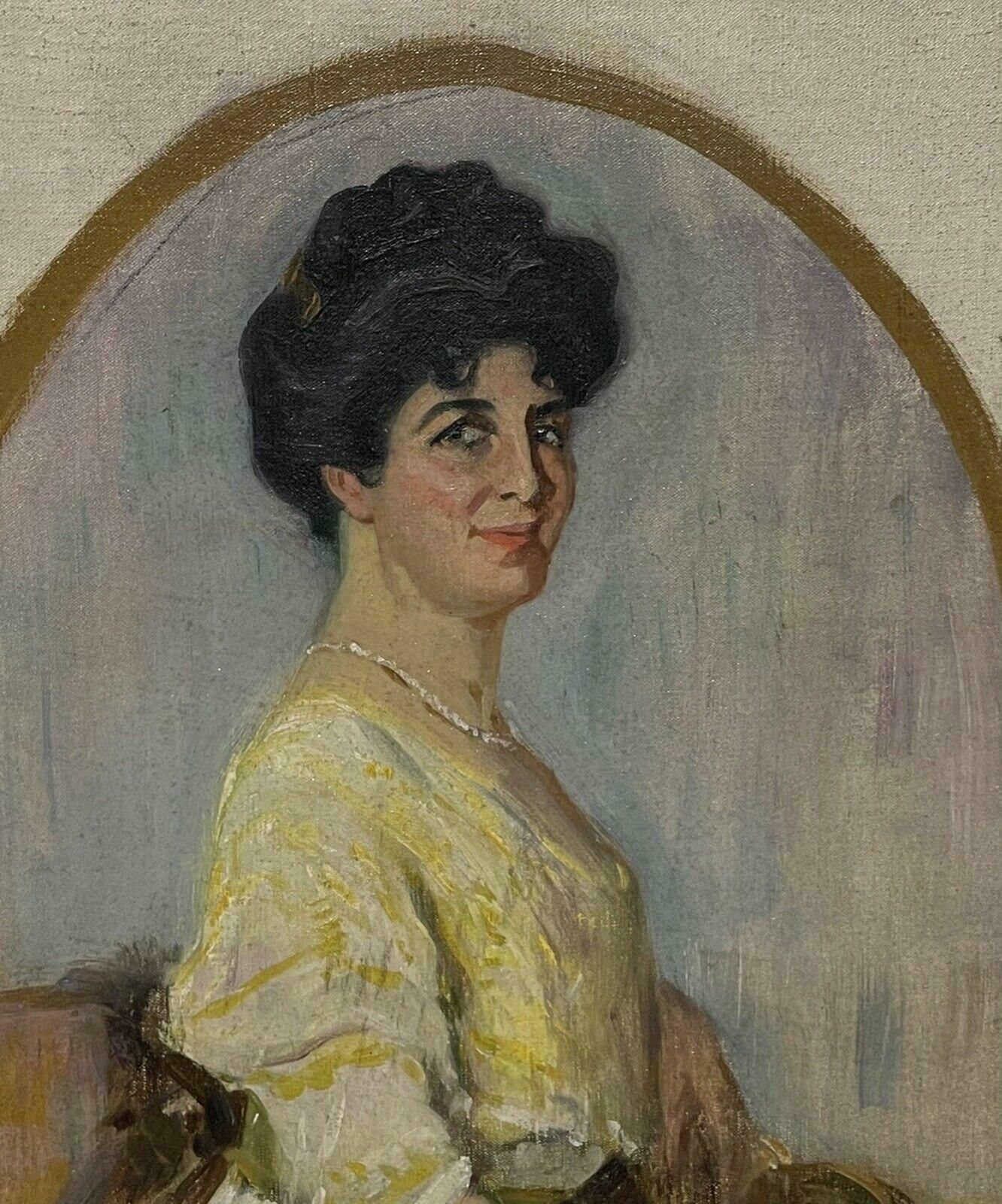 Unknownnew York 1911, Fine Portrait Of A Lady Oval Format, Signed & Dated Oilc. 1911 photo 3875.0