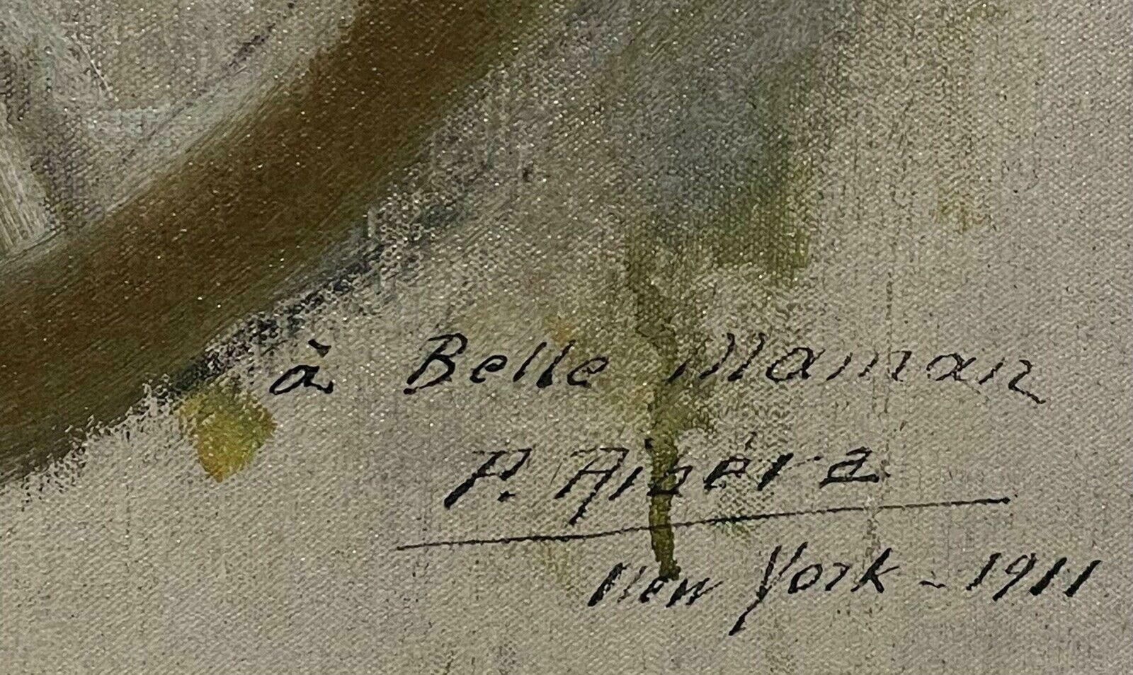 Unknownnew York 1911, Fine Portrait Of A Lady Oval Format, Signed & Dated Oilc. 1911 photo buy
