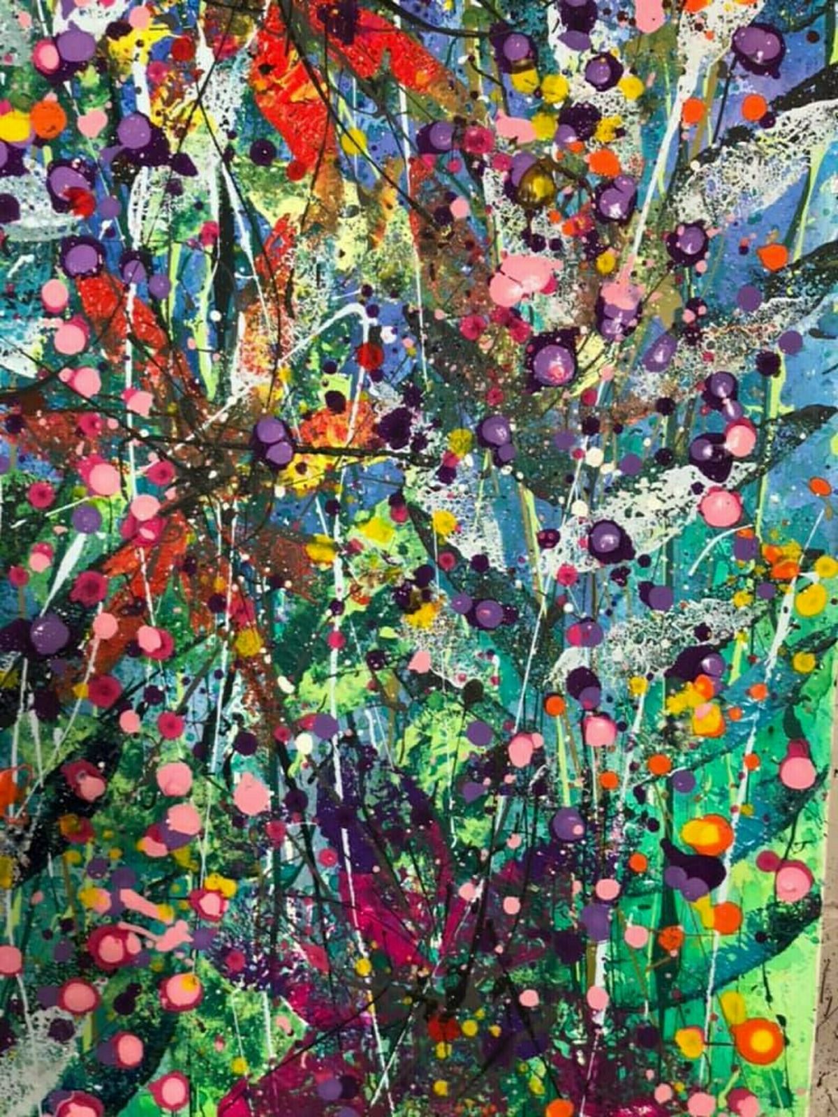 Zhara, Extra Large Hand Painted Original Art Work On A Deep Edge Quality Canvas 150cm X 120cm photo for sale