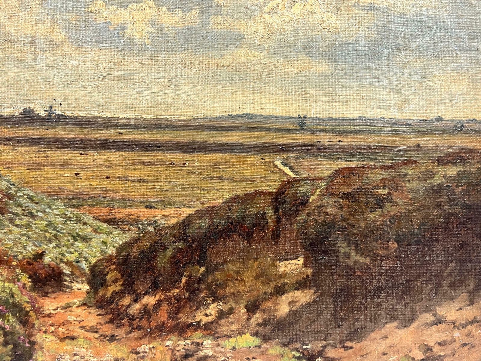 Dunwich Near Southwold Suffolk Coast Antique British Impressionist Oil Painting photo furniture