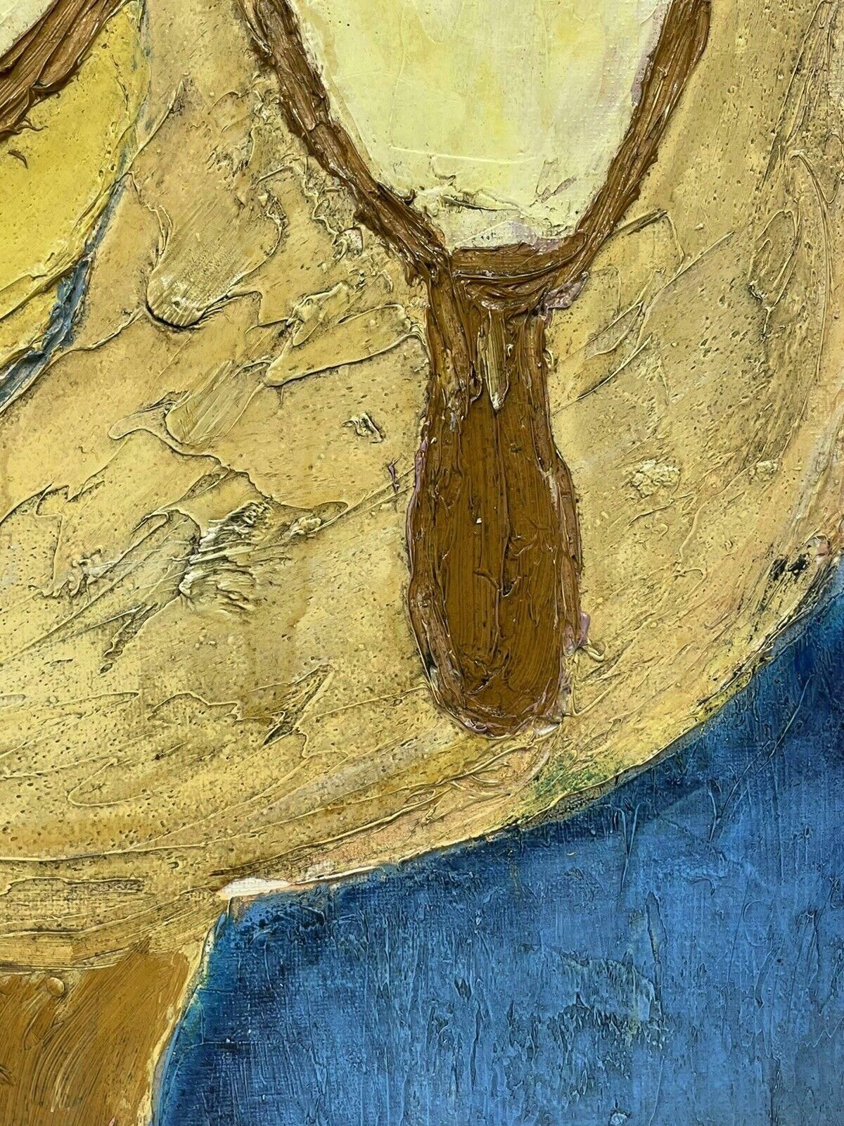 1970's French Expressionist1970's Huge French Expressionist Signed Oil   Nude Lady Still Life Compositionc. 1970's photo vinterior