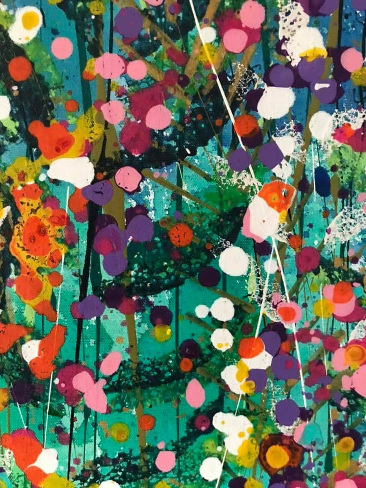 Grace. Large Hand Painted Original Watercolour And Acrylic Canvas 120cm X 80cm photo 675.0