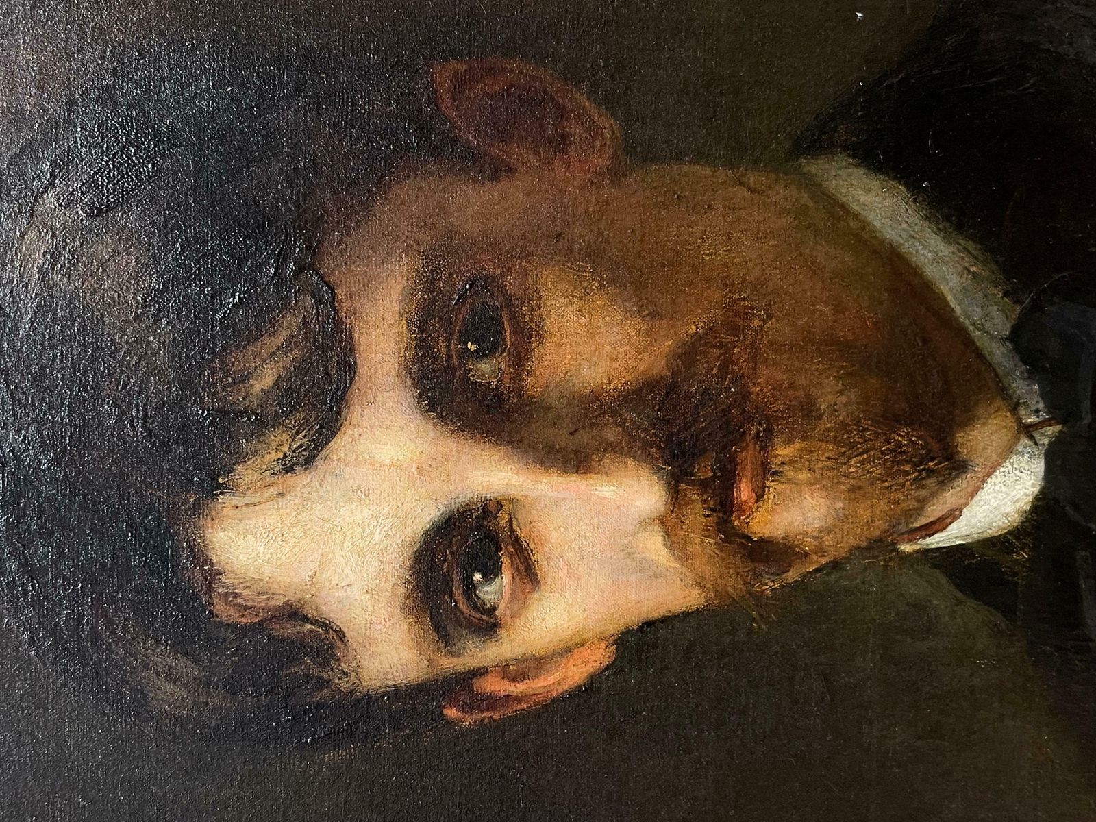 photo furniture Valadonantique French Impressionist Signed Oil Painting Portrait Of Young Man 1890's