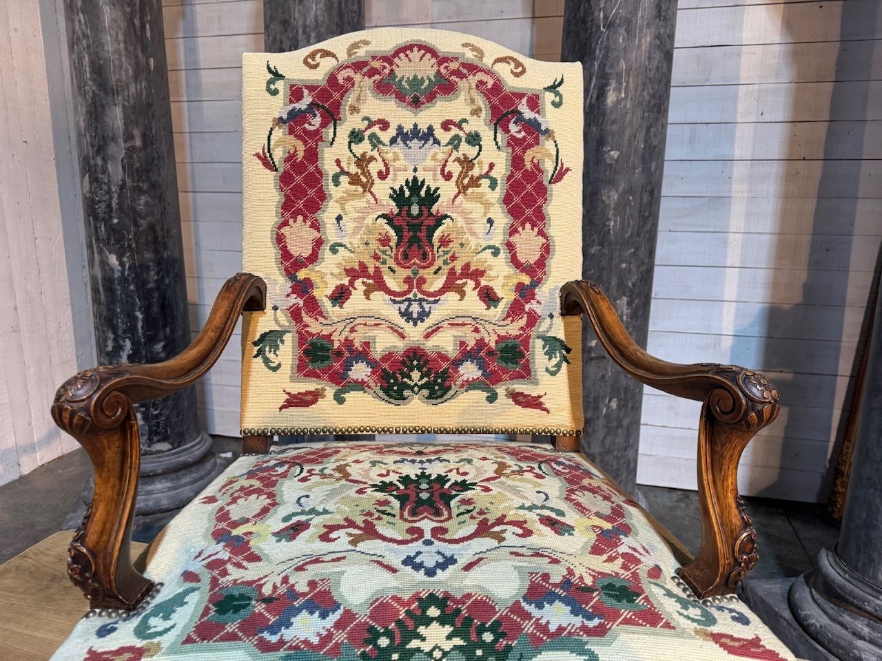 photo for sale Lovely French Walnut Arm Chair