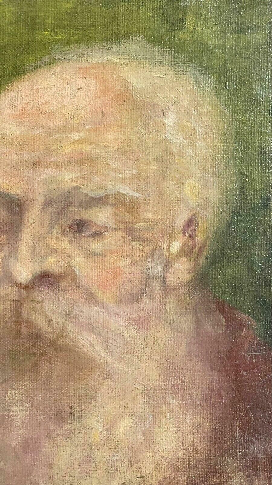 French Impressionist19th Century French Impressionist Period Oil Painting   Portrait Of Bearded Manc. 1880's photo for sale