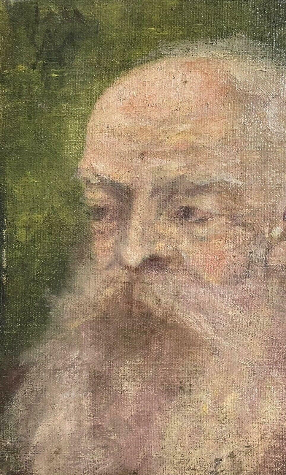 French Impressionist19th Century French Impressionist Period Oil Painting   Portrait Of Bearded Manc. 1880's photo Art