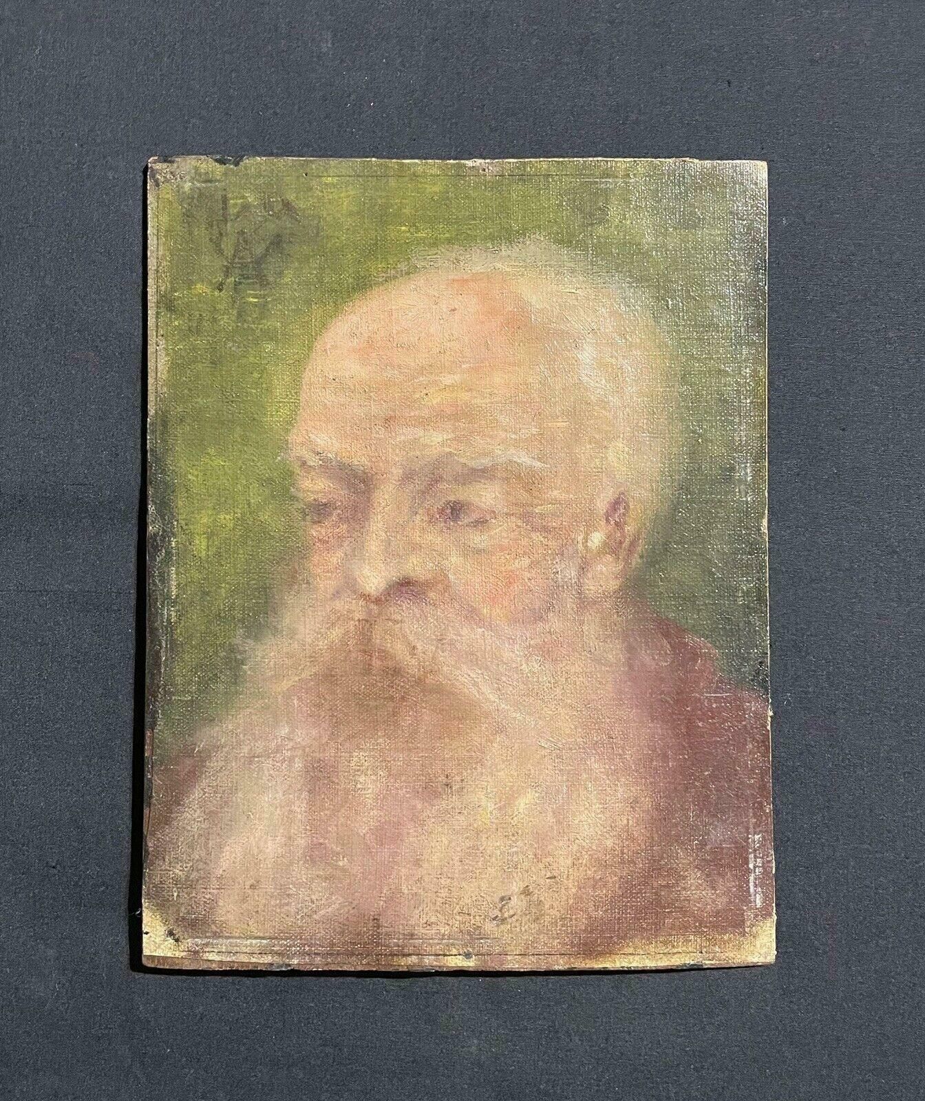 French Impressionist19th Century French Impressionist Period Oil Painting   Portrait Of Bearded Manc. 1880's photo buy