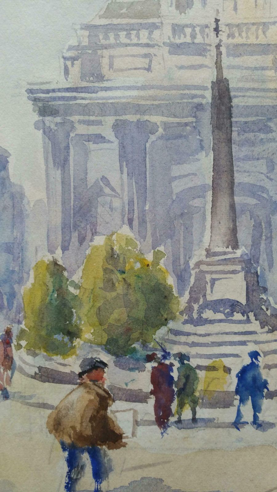 Leonard Machin Rowemid 20th Century Impressionist De Brouckere Brussels Belgium,  1950 photo vinterior