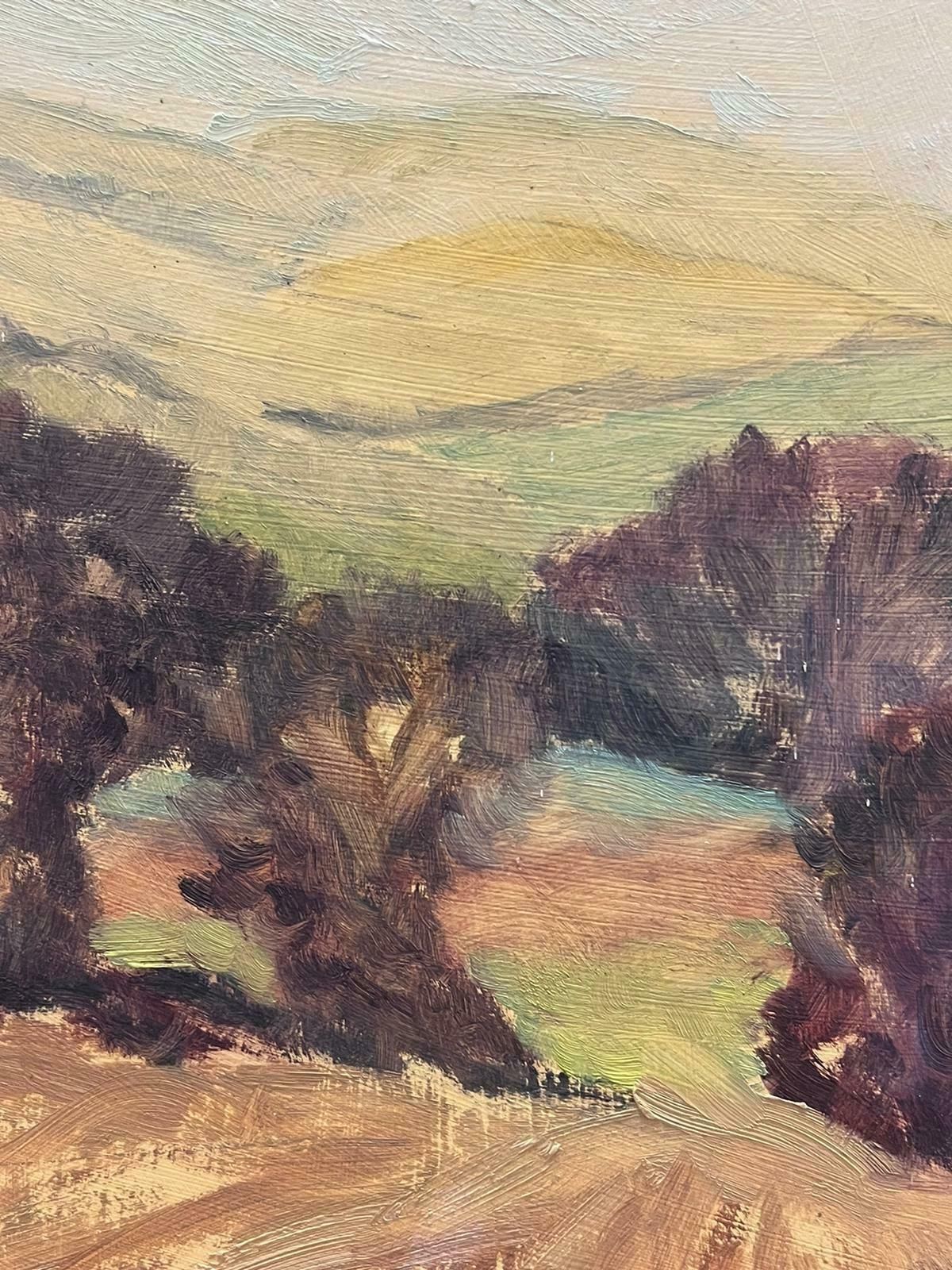 Geza Somerset Paddonautumnal Brown Trees Landscape Contemporary British Oil Painting photo Art