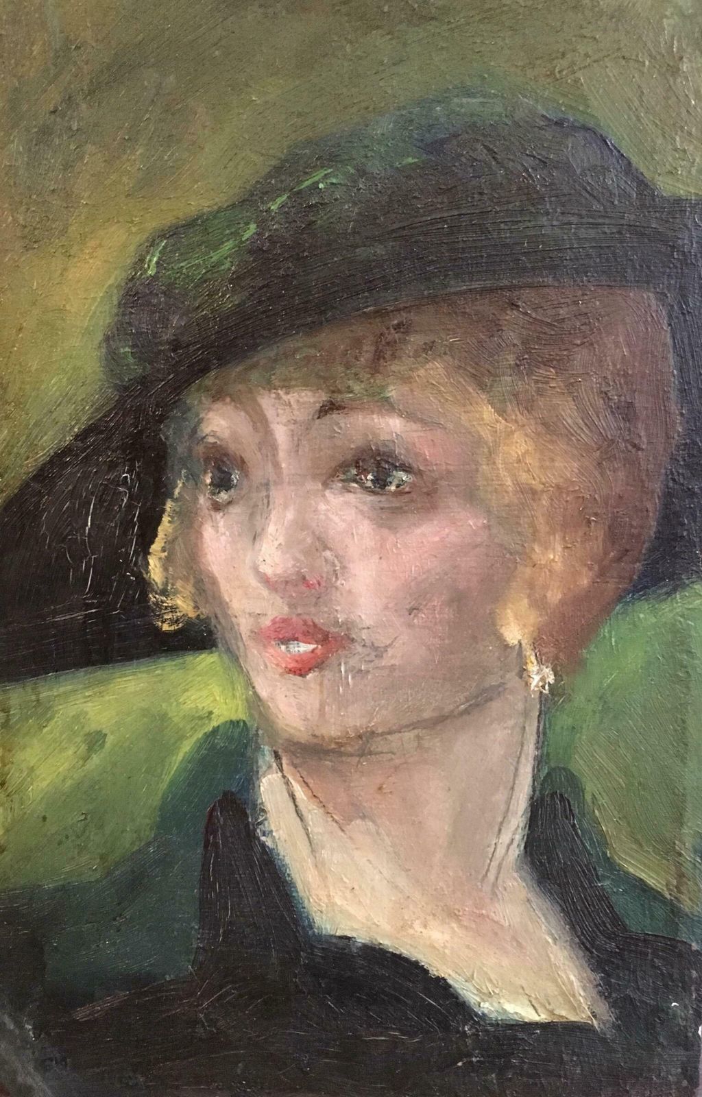 Unknown1920's Portrait Of An Elegant Woman, Oil Painting, Britishc.1920s