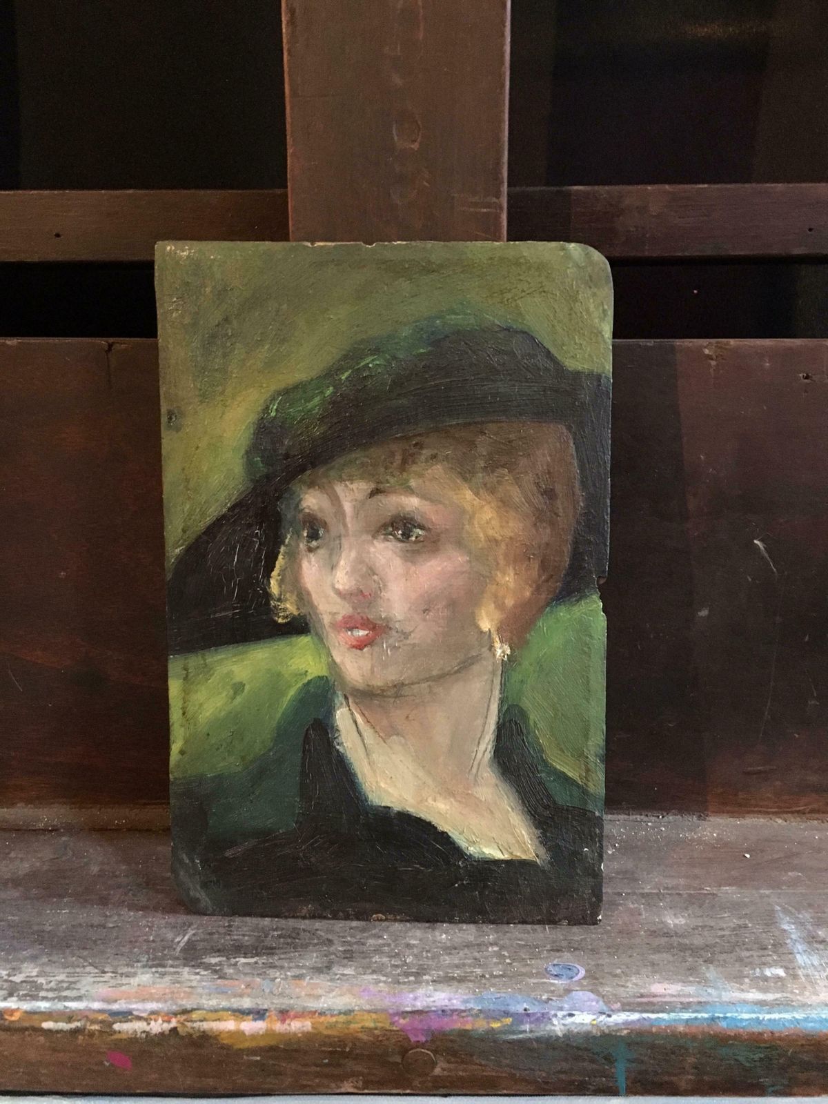 Unknown1920's Portrait Of An Elegant Woman, Oil Painting, Britishc.1920s photo 867.0