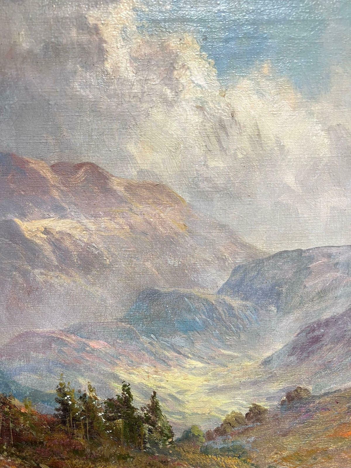 F. E. Jamiesonantique Scottish Highland Summer The Old Mill By The River Valley Landscape1920's photo Art