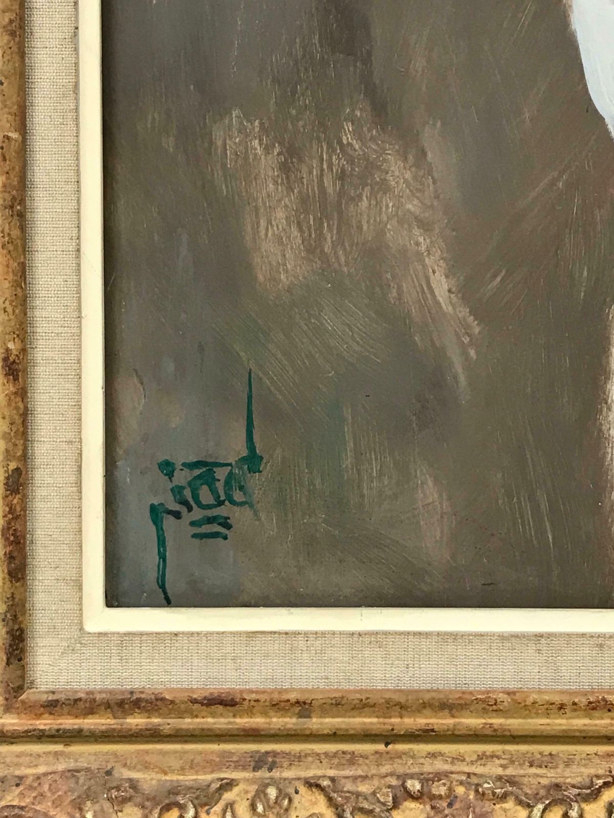 French Schoolvery Large 1960's French Signed Oil   Portrait Of Beautiful Blonde Lady In Whitec. 1960's photo 2448.0