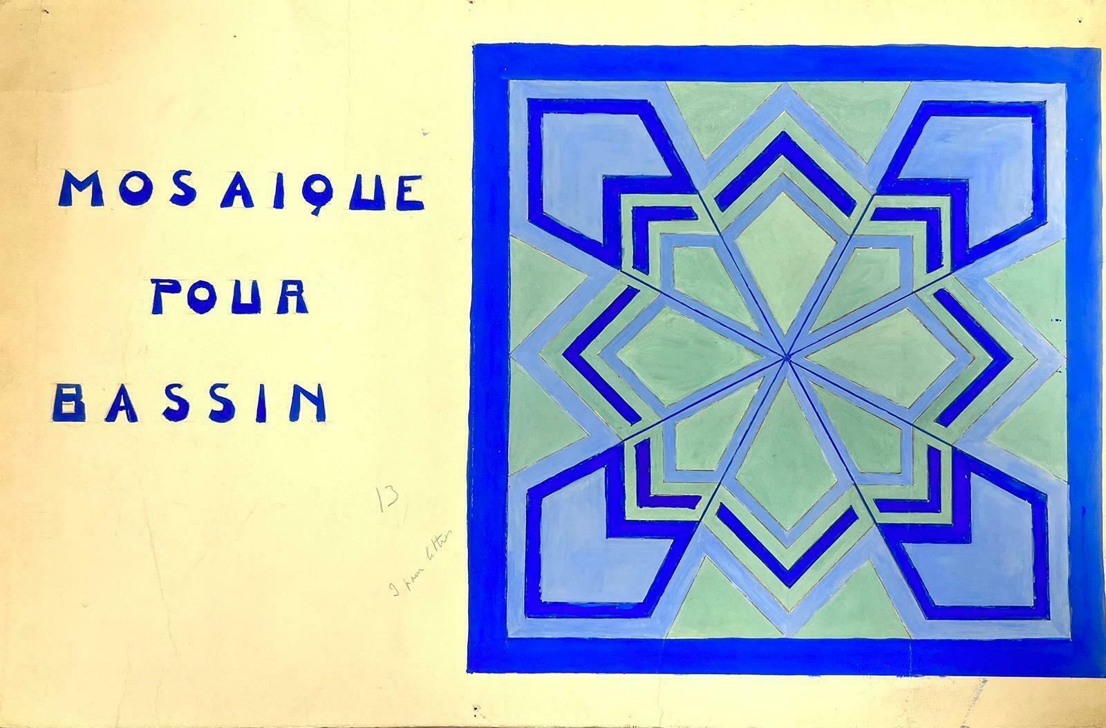 Josine Vignonmid Century French Illustration Sketches   Blue Square1960's photo furniture