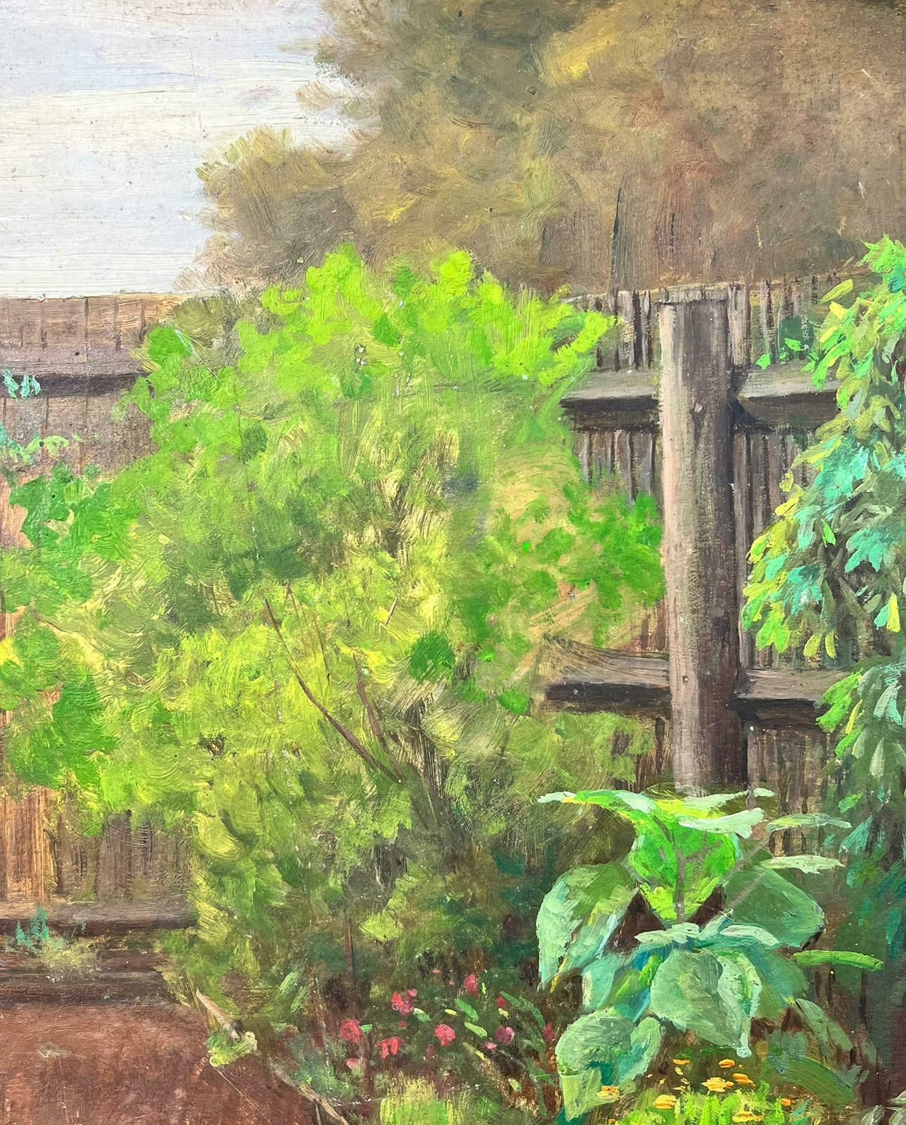 Antique English Antique Victorian English Oil Fruit And Vegetable Patch Garden photo 408.0