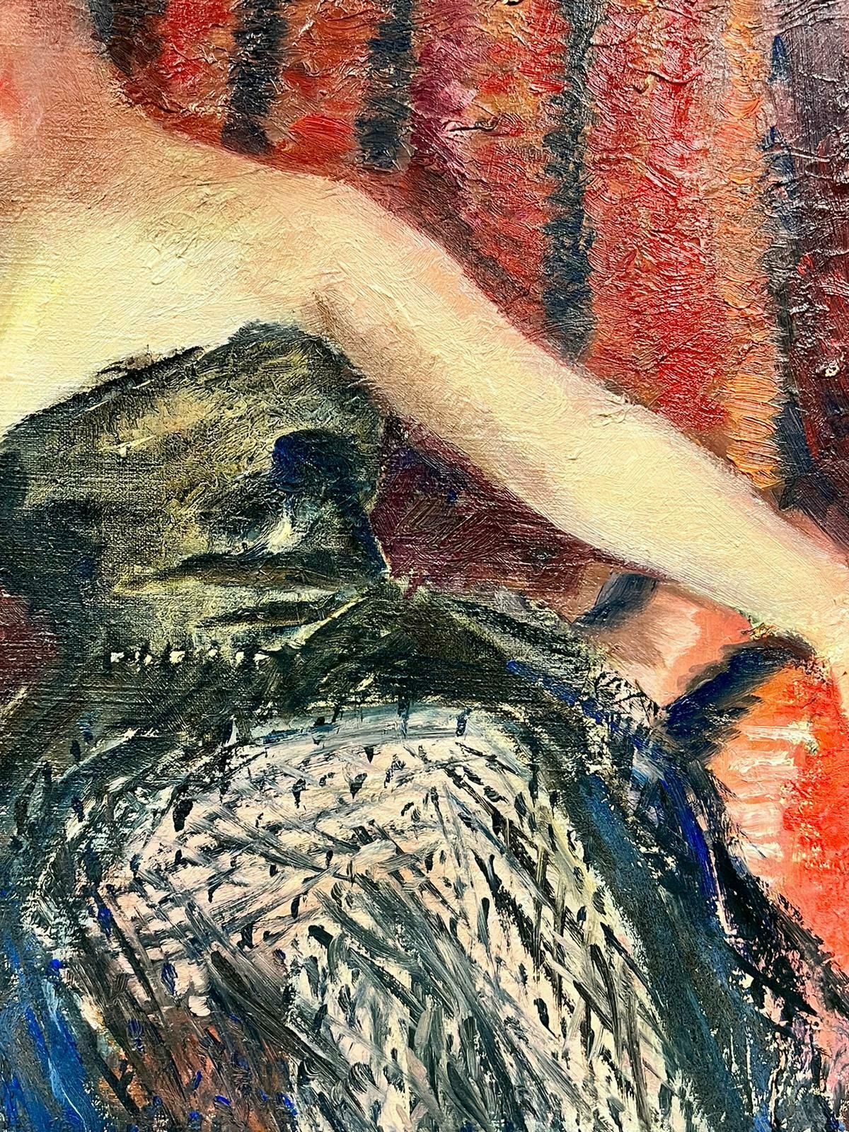 Josine Vignonelegant Lady In French Interior, 1960's French Post Impressionist Oil Painting1960's photo Art