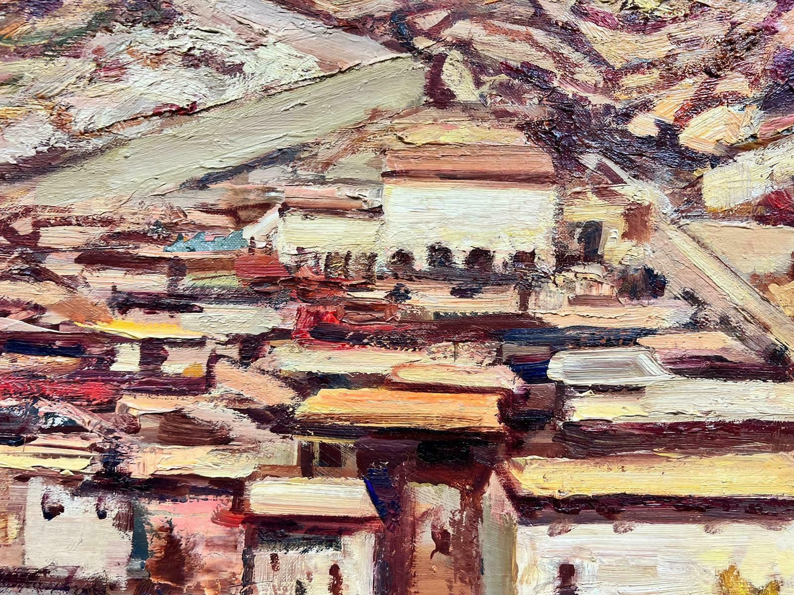 Josine Vignonhuge 1950's French Post Impressionist Oranges Beige Brown Colors Catalan View1950's photo 1887.0