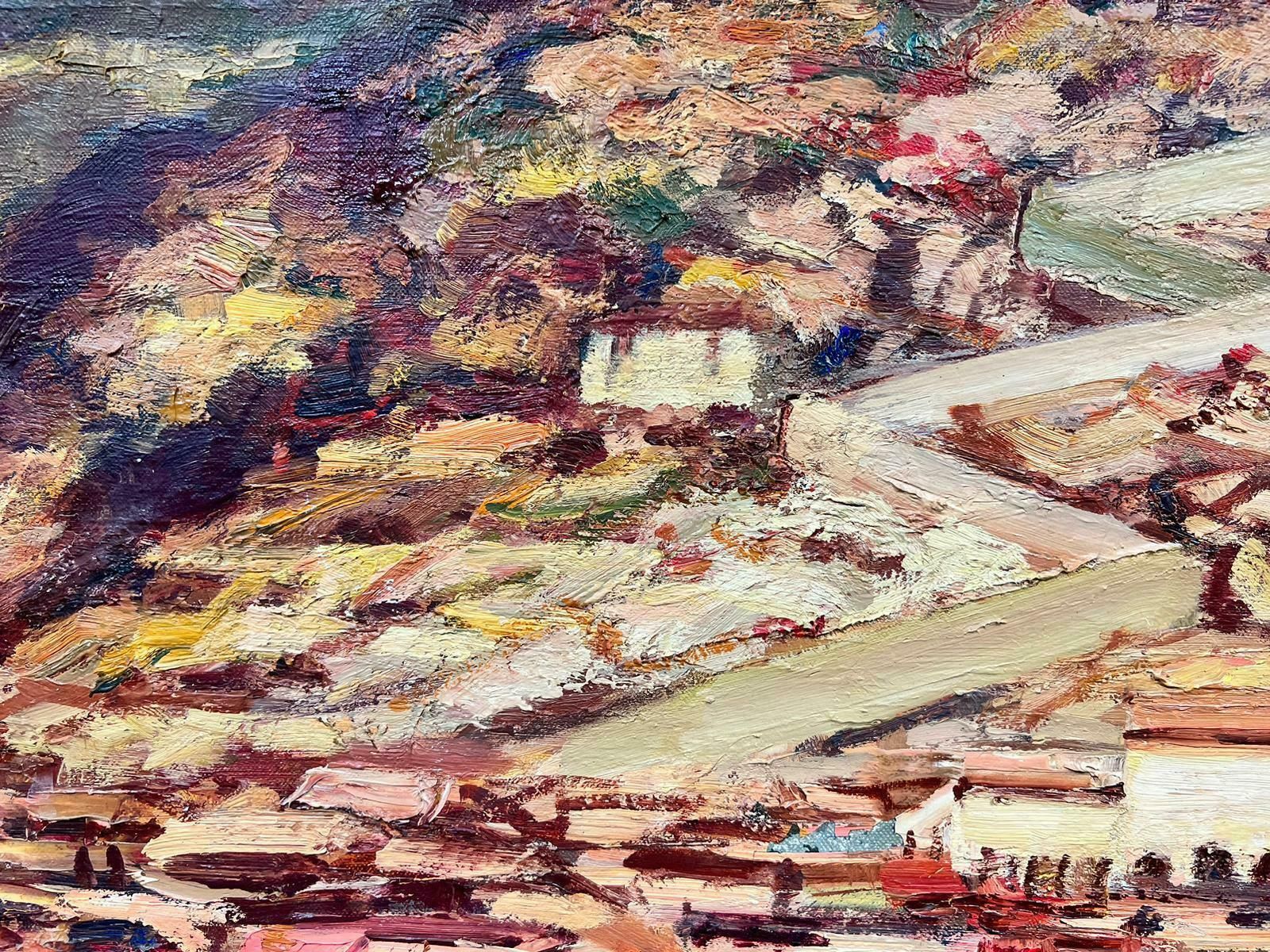 Josine Vignonhuge 1950's French Post Impressionist Oranges Beige Brown Colors Catalan View1950's photo buy