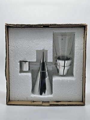 Stainless Steel And Glass Toothbrush Holder With Box, 1980 photo buy