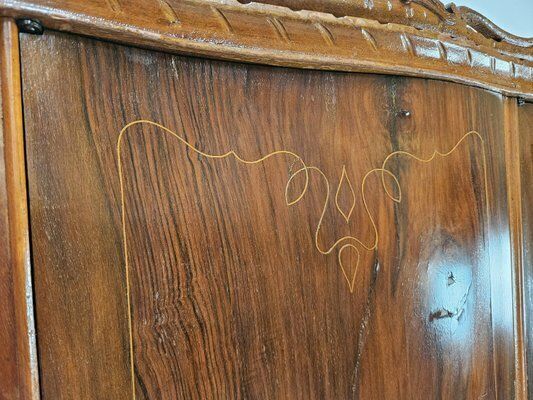 photo furniture Chippendale Style Walnut And Maple Wardrobe, 1930
