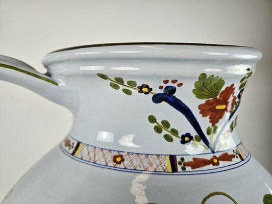 photo vintage Large Amphora In Decorated Ceramic From La Vecchia Faenza, 2000s