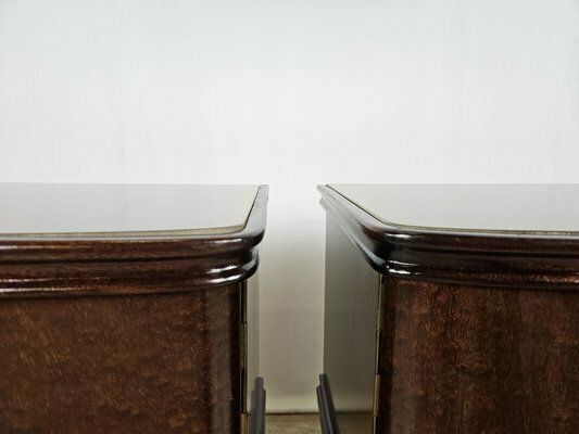 photo buy Italian Bedside Tables In Mahogany, 1950, Set Of 2