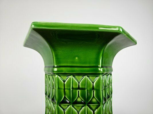 Green Ceramic Vase From Bassano, Italy, 1980s photo 299.0