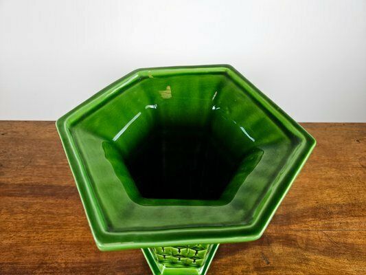 Green Ceramic Vase From Bassano, Italy, 1980s photo vinterior