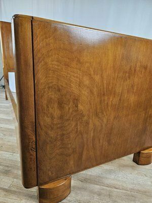 Art Deco Walnut Single Bed, 1940s photo buy
