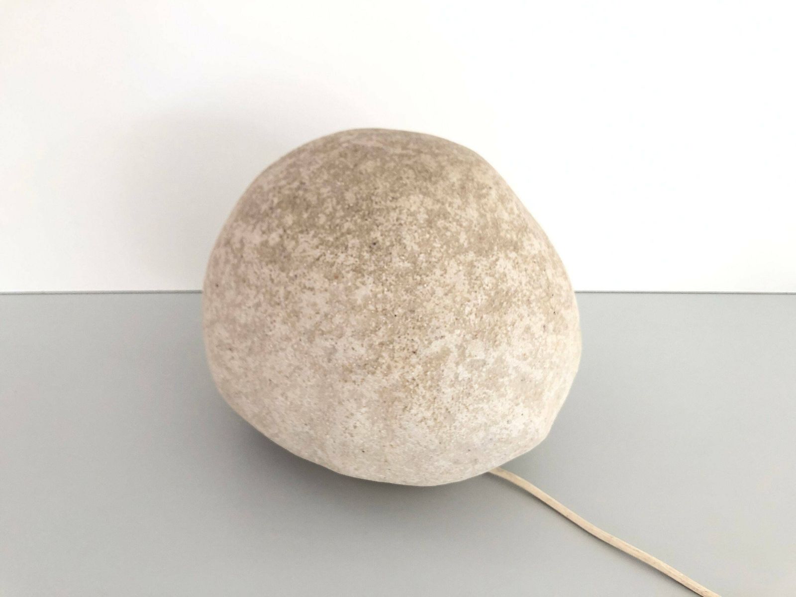 Set Of 2 Fiberglass Table Lamps In Stone Form By Falkenberg, 1980s, Germany photo for sale