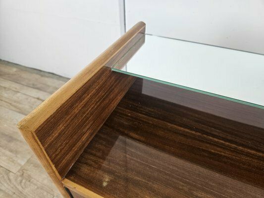 Bedside Tables With Mirror Top And Door, 1950, Set Of 2 photo vinterior