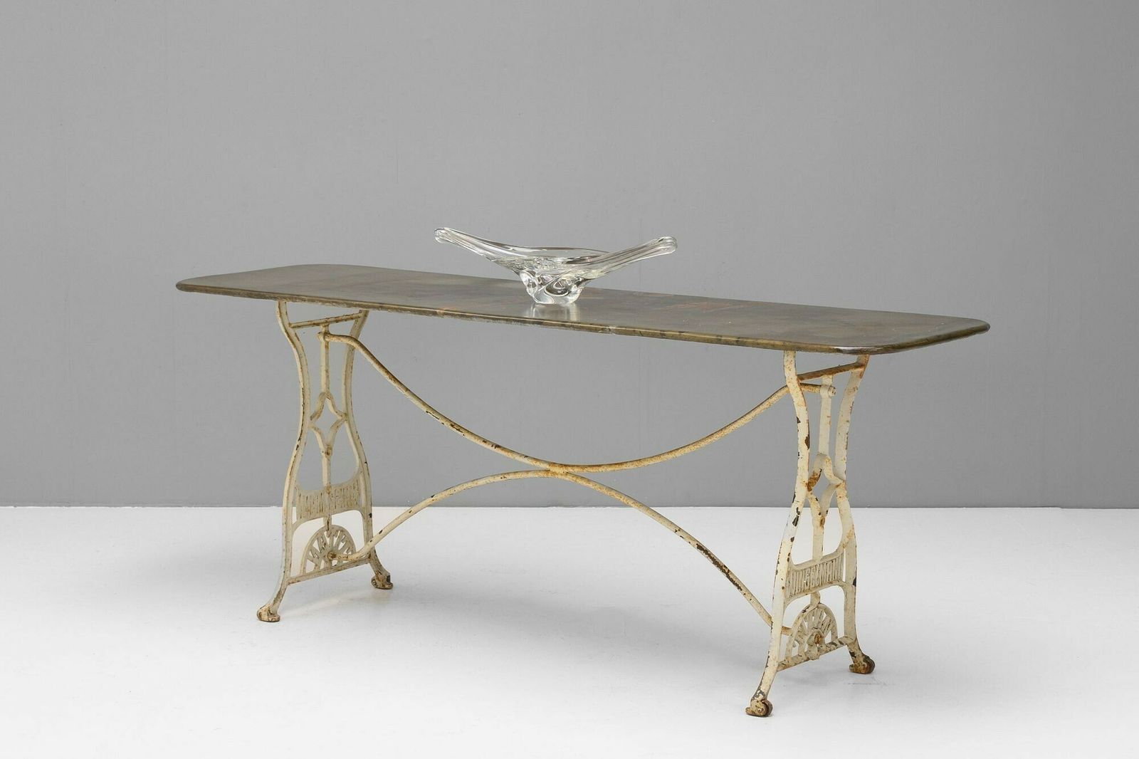 Steel Topped Garden Table photo furniture
