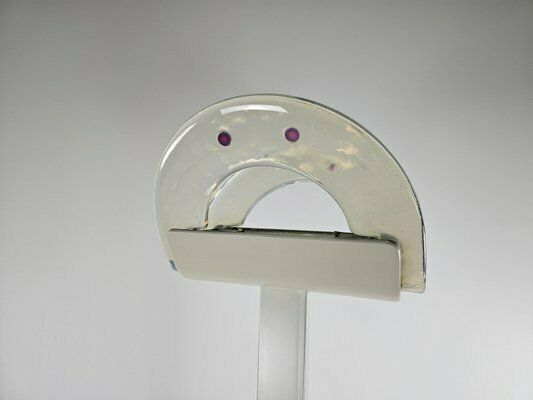 Floor Lamp In Enamelled Iron And Murano Glass Attributed To Roberto Pamio, 1970 photo for sale