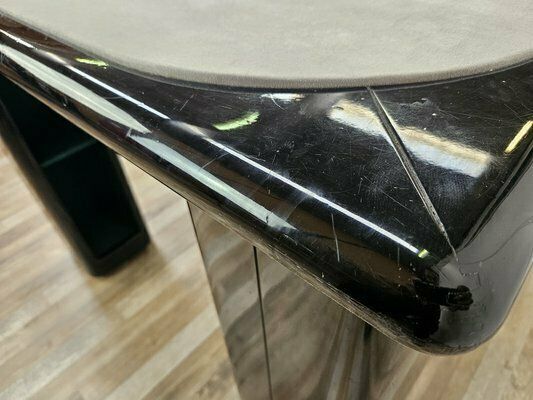 photo buy Vintage Game Table In Grey Fabric Attributed To Pierluigi Molinari For Pozzi Milano, 1970s
